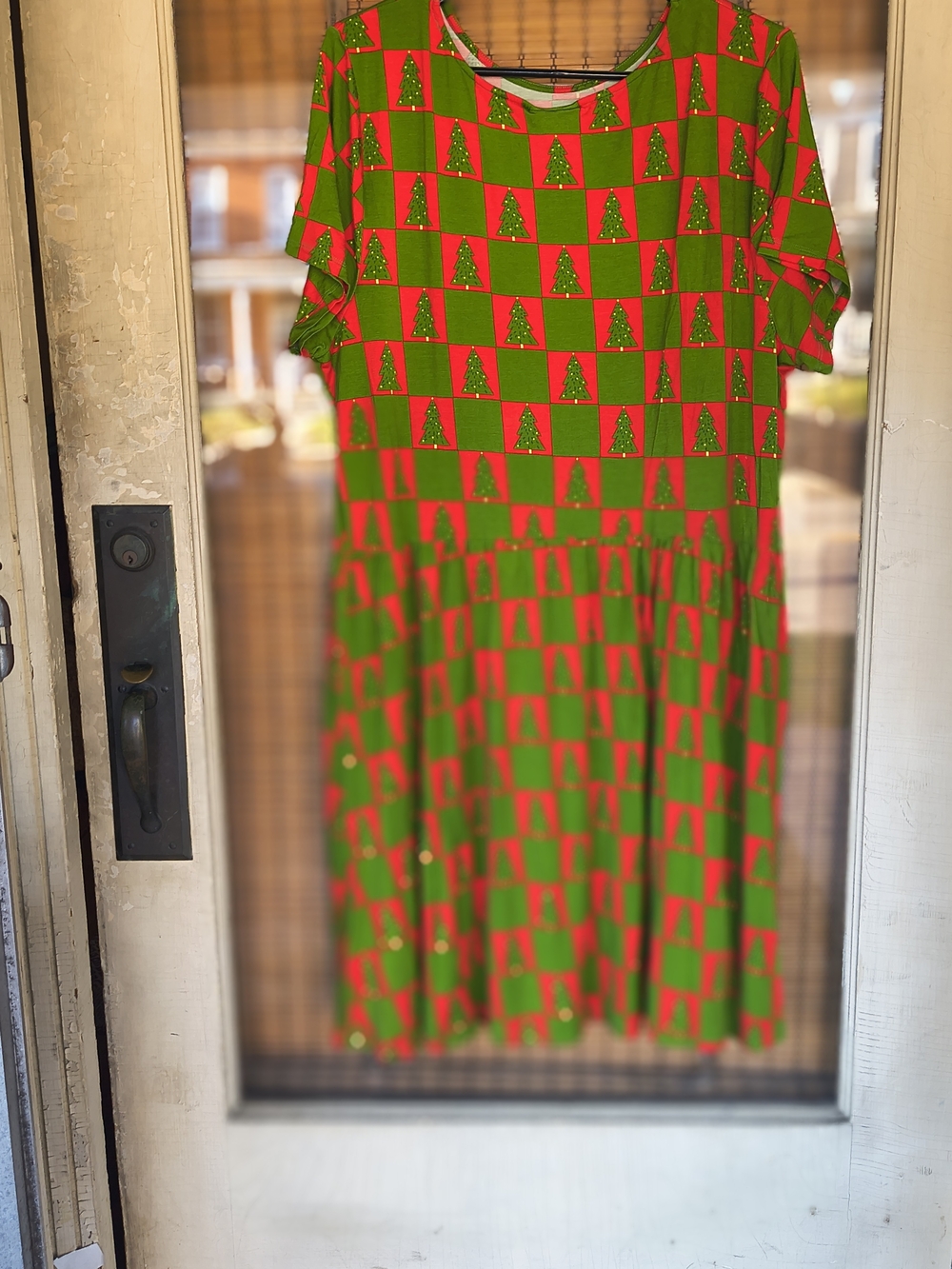 ModCloth Christmas Tree, Red And Green Dress 2x - Picture 2 of 5